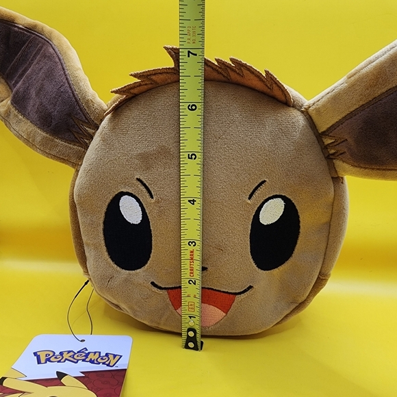 New Pokemon Eevee 3D Velvet Plush Cosmetic Makeup Bag Clutch Purse Nintendo 2024 - Picture 3 of 10